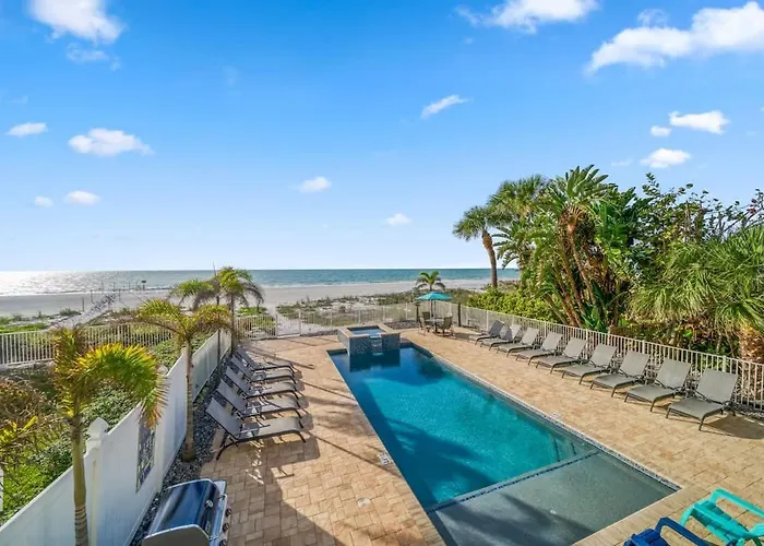 Four Shores Unit 2 Sunset Condo Direct Gulf With Pool And Spa