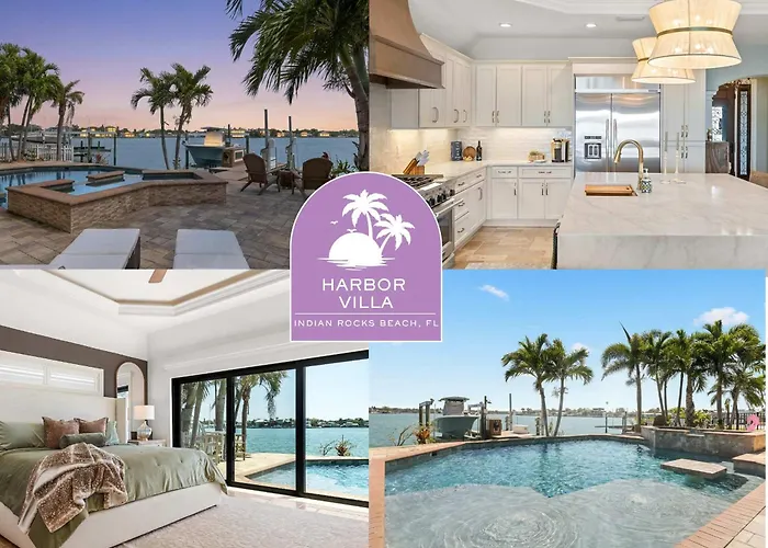 Harbor Villa Waterfront Pool Spa Firepit